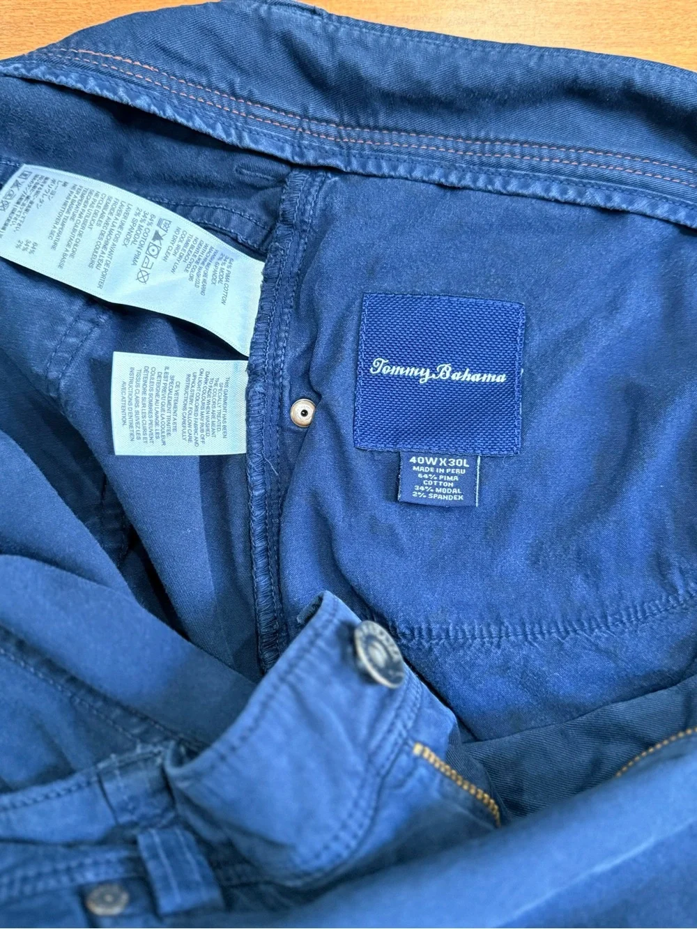 Tommy Bahama Boracay Chino Pants 5-Pocket Flat Front Pima Cotton 40x30